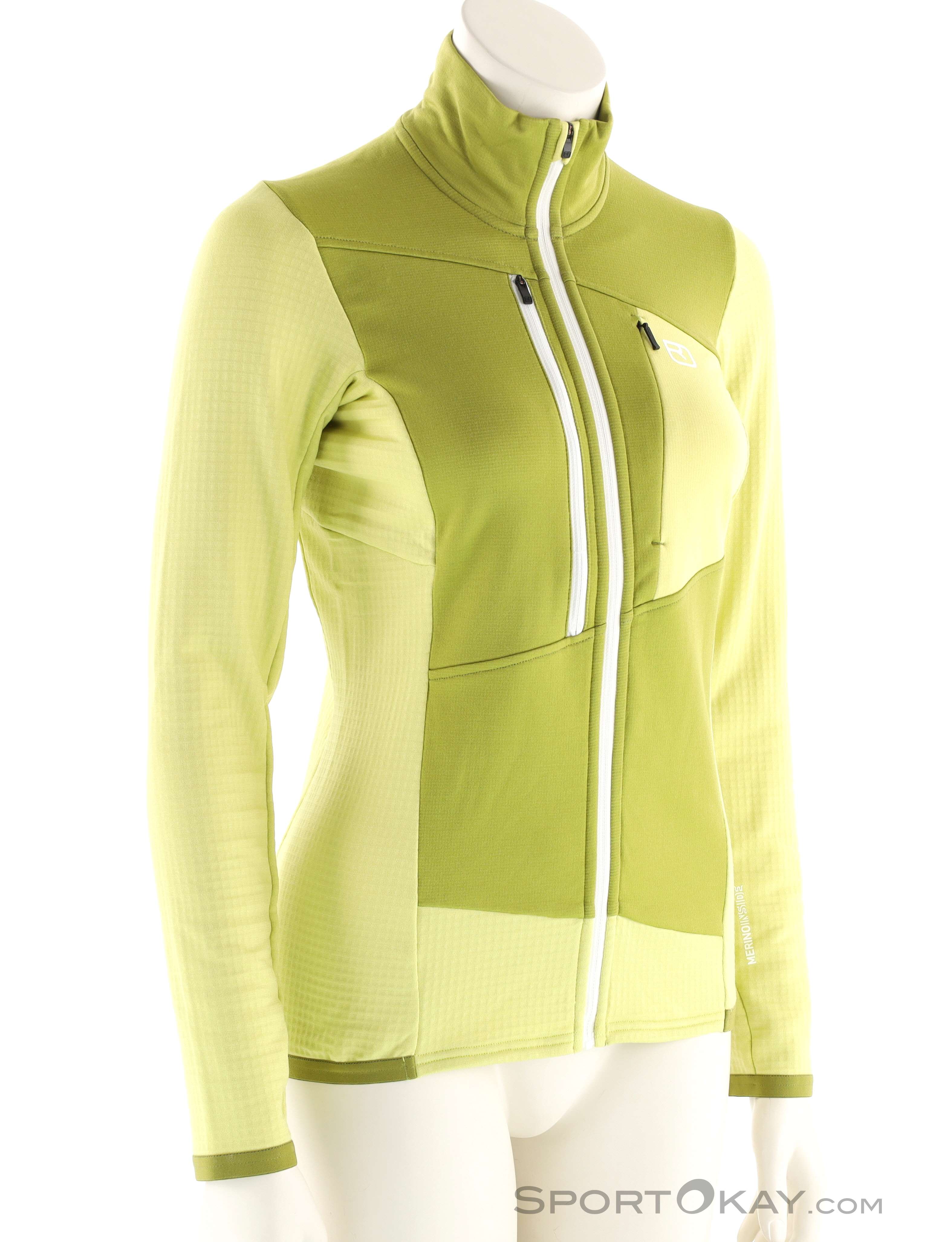 Ortovox Fleece Grid Damen Fleecejacke-Grün-M